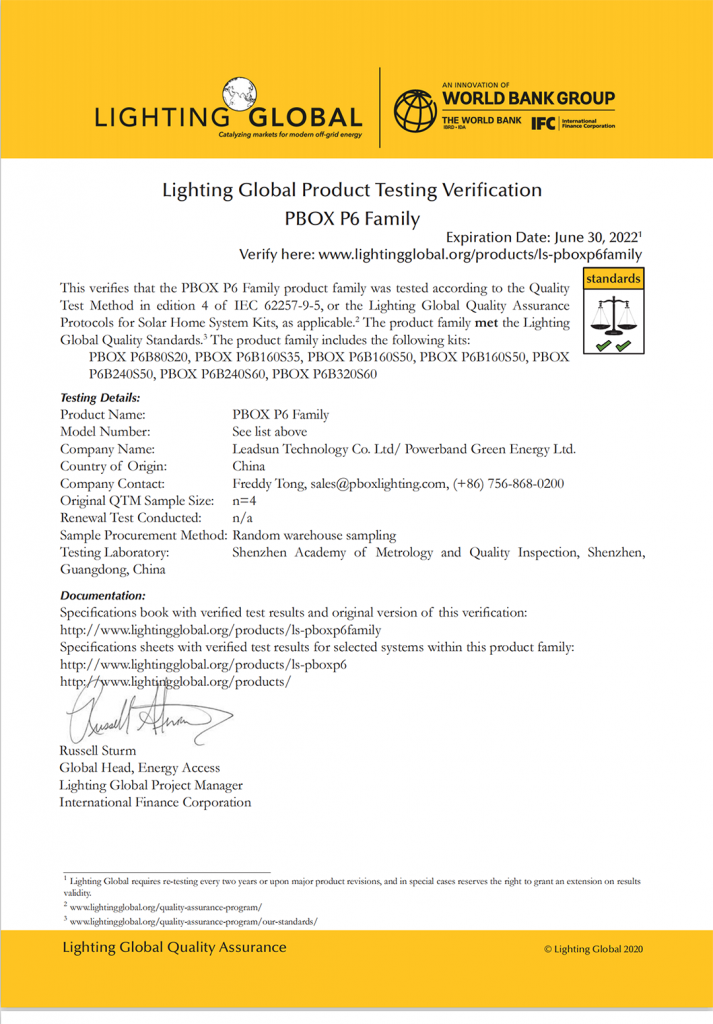 solar home system with lighting global